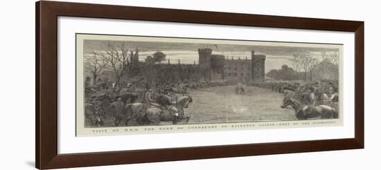 Visit of Hrh the Duke of Connaught to Kilkenny Castle, Meet of the Foxhounds-null-Framed Giclee Print