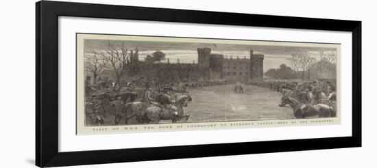 Visit of Hrh the Duke of Connaught to Kilkenny Castle, Meet of the Foxhounds-null-Framed Giclee Print