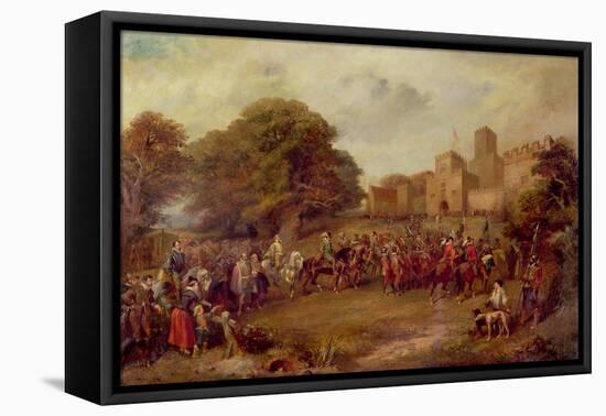 Visit of King James I to Hoghton Tower in 1617-George Cattermole-Framed Stretched Canvas