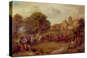 Visit of King James I to Hoghton Tower in 1617-George Cattermole-Stretched Canvas