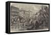 Visit of King Victor Emmanuel to Venice, State Barges of the Deputations of the Venetian Cities-null-Framed Stretched Canvas