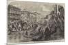 Visit of King Victor Emmanuel to Venice, State Barges of the Deputations of the Venetian Cities-null-Mounted Giclee Print