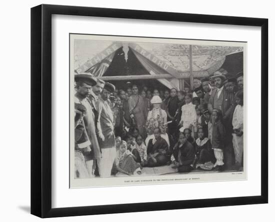 Visit of Lady Northcote to the Portuguese Health-Camp at Bombay-null-Framed Giclee Print