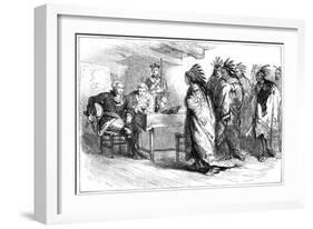 Visit of Pontiac and the Indians to Major Gladwin, 1763-Whymper-Framed Giclee Print