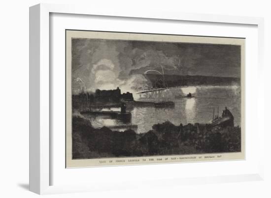 Visit of Prince Leopold to the Isle of Man, Illumination of Douglas Bay-null-Framed Giclee Print