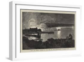 Visit of Prince Leopold to the Isle of Man, Illumination of Douglas Bay-null-Framed Giclee Print