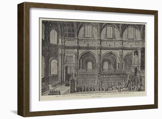 Visit of Queen Anne to St Paul's Cathedral-null-Framed Giclee Print