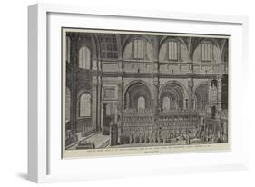 Visit of Queen Anne to St Paul's Cathedral-null-Framed Giclee Print