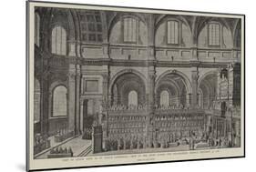 Visit of Queen Anne to St Paul's Cathedral-null-Mounted Giclee Print