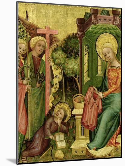 Visit of the Angel, from the Right Wing of the Buxtehude Altar, 1400-10-Master Bertram of Minden-Mounted Giclee Print