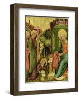 Visit of the Angel, from the Right Wing of the Buxtehude Altar, 1400-10-Master Bertram of Minden-Framed Giclee Print