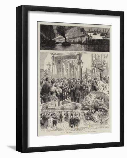 Visit of the Channel Fleet to Liverpool-null-Framed Giclee Print