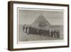 Visit of the Crown Prince of Italy to the Pyramids of Egypt-null-Framed Giclee Print