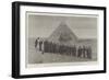 Visit of the Crown Prince of Italy to the Pyramids of Egypt-null-Framed Giclee Print