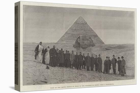 Visit of the Crown Prince of Italy to the Pyramids of Egypt-null-Stretched Canvas