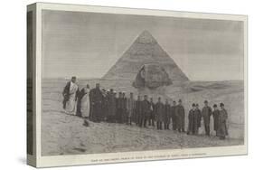 Visit of the Crown Prince of Italy to the Pyramids of Egypt-null-Stretched Canvas