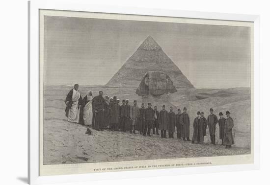 Visit of the Crown Prince of Italy to the Pyramids of Egypt-null-Framed Giclee Print