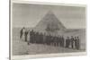 Visit of the Crown Prince of Italy to the Pyramids of Egypt-null-Stretched Canvas