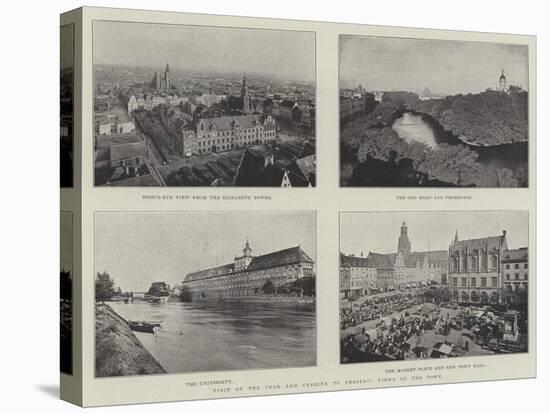 Visit of the Czar and Czarina to Breslau, Views of the Town-null-Stretched Canvas