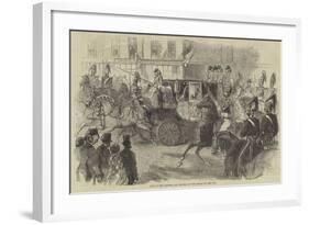 Visit of the Emperor and Empress of the French to the City-null-Framed Giclee Print