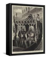 Visit of the Emperor of Austria to the King of Italy at Venice, the Host and His Guest-Godefroy Durand-Framed Stretched Canvas