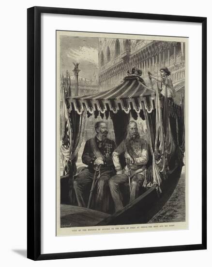 Visit of the Emperor of Austria to the King of Italy at Venice, the Host and His Guest-Godefroy Durand-Framed Giclee Print