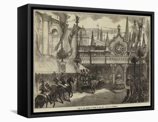 Visit of the Emperor of Russia to the City, Arrival at Guildhall-David Henry Friston-Framed Stretched Canvas