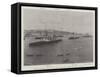 Visit of the German Emperor to Malta, the Hohenzollern Entering the Harbour, 15 November-null-Framed Stretched Canvas