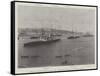 Visit of the German Emperor to Malta, the Hohenzollern Entering the Harbour, 15 November-null-Framed Stretched Canvas