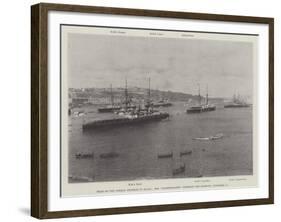 Visit of the German Emperor to Malta, the Hohenzollern Entering the Harbour, 15 November-null-Framed Giclee Print