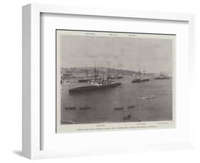 Visit of the German Emperor to Malta, the Hohenzollern Entering the Harbour, 15 November-null-Framed Giclee Print