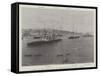 Visit of the German Emperor to Malta, the Hohenzollern Entering the Harbour, 15 November-null-Framed Stretched Canvas