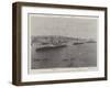 Visit of the German Emperor to Malta, the Hohenzollern Entering the Harbour, 15 November-null-Framed Giclee Print