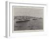 Visit of the German Emperor to Malta, the Hohenzollern Entering the Harbour, 15 November-null-Framed Giclee Print