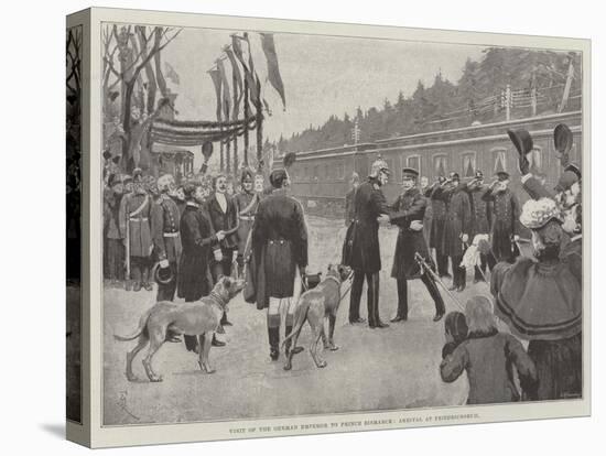 Visit of the German Emperor to Prince Bismarck, Arrival at Friedrichsruh-Amedee Forestier-Stretched Canvas