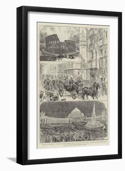 Visit of the German Emperor to Rome and Naples-null-Framed Premium Giclee Print