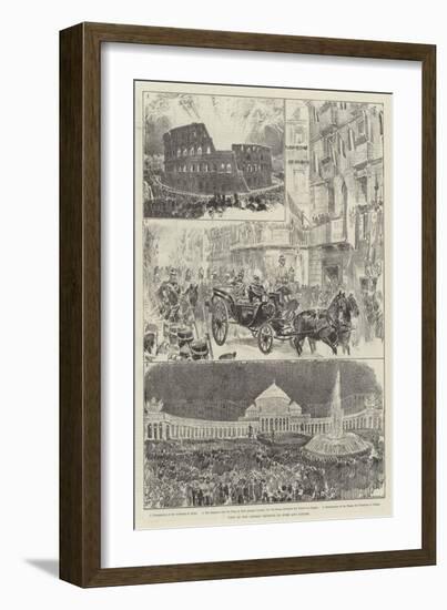 Visit of the German Emperor to Rome and Naples-null-Framed Giclee Print