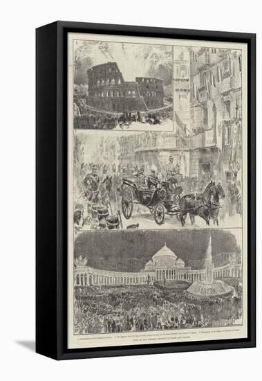 Visit of the German Emperor to Rome and Naples-null-Framed Stretched Canvas