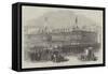 Visit of the Hong-Kong Volunteer Corps to Macao, the Parade in Front of the Pavilion-null-Framed Stretched Canvas