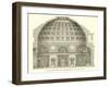 Visit of the Inside of the Pantheon, Rome-null-Framed Giclee Print