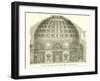 Visit of the Inside of the Pantheon, Rome-null-Framed Giclee Print