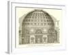 Visit of the Inside of the Pantheon, Rome-null-Framed Giclee Print