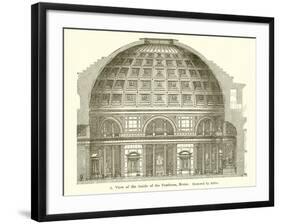 Visit of the Inside of the Pantheon, Rome-null-Framed Giclee Print