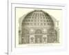 Visit of the Inside of the Pantheon, Rome-null-Framed Giclee Print