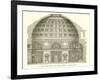 Visit of the Inside of the Pantheon, Rome-null-Framed Giclee Print