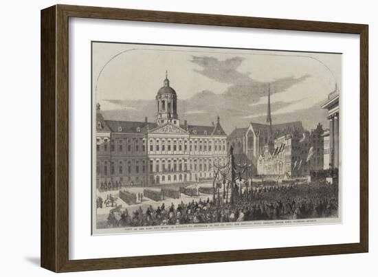 Visit of the King and Queen of Holland to Amsterdam on the 9th Inst-null-Framed Giclee Print