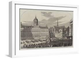 Visit of the King and Queen of Holland to Amsterdam on the 9th Inst-null-Framed Giclee Print