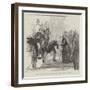 Visit of the King of Italy and the Duke of Aosta to Queen Victoria at Florence-null-Framed Giclee Print