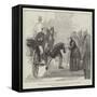 Visit of the King of Italy and the Duke of Aosta to Queen Victoria at Florence-null-Framed Stretched Canvas