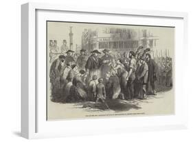 Visit of the New Archbishop of Paris to the Faubourg St Antoine-null-Framed Giclee Print